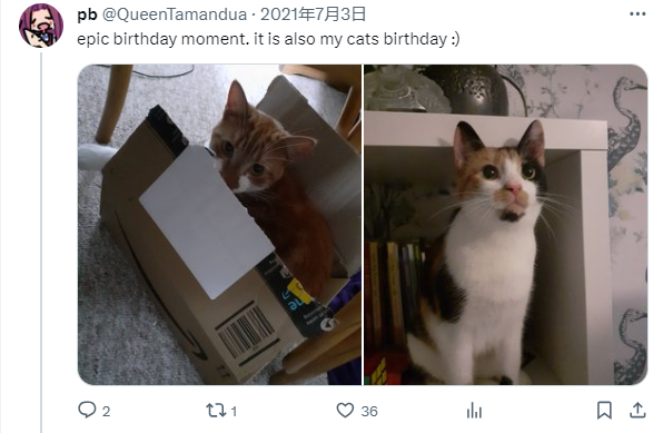 QueenPb post KittiesBirthday.png