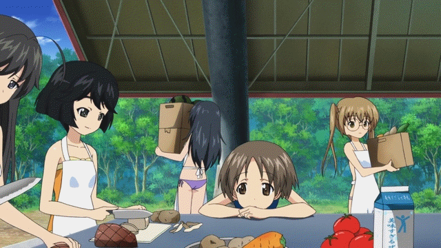 Yuki Nd Hana are Chopping up the FoodStuff(GUP).gif