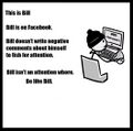 瀏覽Facebook的比爾