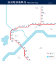 杭州地铁1号线路线图（2012年11月24日至2015年11月23日）