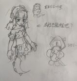 爆爆蛋娘草稿，右边还有小爆爆蛋和地心人抱抱 - Lofter @宿敌/死对头赛高！