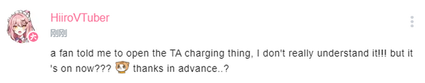 a fan told me to open the TA charging thing, I don't really understand it!!! but it's on now??? thanks in advance..?