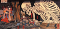 歌川国芳的浮世绘《相马の古内里》的饿者骷髅，是今天饿者骷髅外观形象的原型