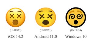各操作系统中的“晕头转向”Emoji表情符号Windows11的2021年11月更新已经改为与iOS、Android一样了