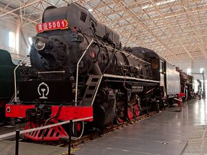 靜態保存中國鐵道博物館東郊館的建設型蒸汽機車