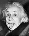 爱因斯坦在72岁生日上的照片