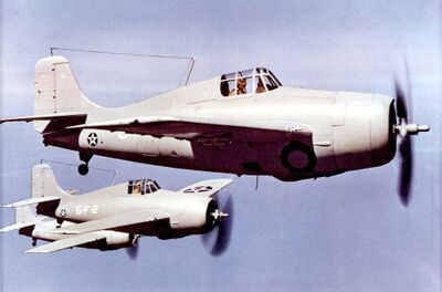 F4F-3 Wildcats of VF-5 in flight c1941.jpg