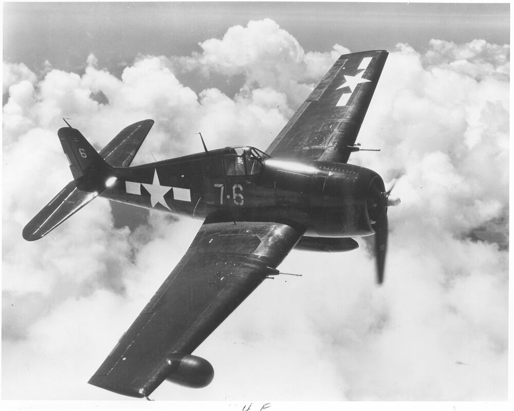 F6F-5(N) Hellcat aircraft of VF(N)-107 in flight.jpg