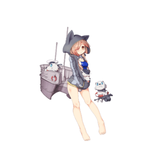 方案：竞速泳衣外套卫衣+轻量化动力背包+武装随行兽（契合她在成为舰娘之前是德鲁伊的人设）。示范者：《战舰少女》中的U-81。
