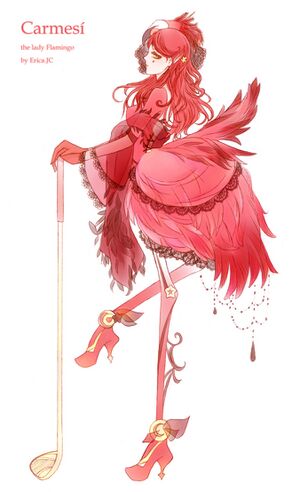 Oc carmesi the flamingo lady pink version by ericajc-d4xtv5g.jpg