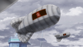 大洗廣播部的廣播飛艇，其外形酷似二戰中的防空氣球。