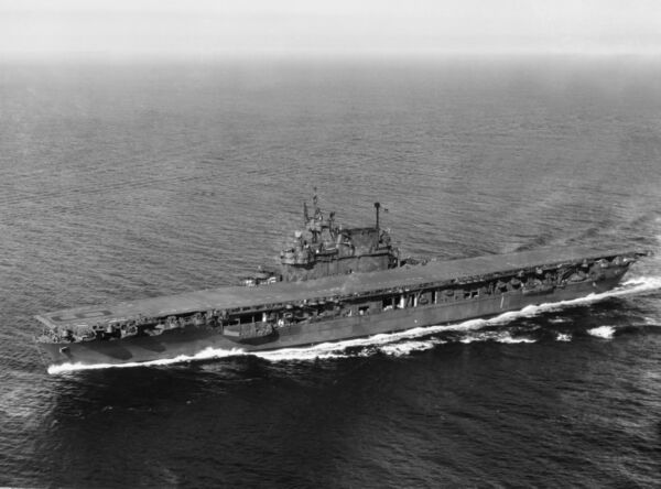 USS Enterprise (CV-6) in Puget Sound, September 1945