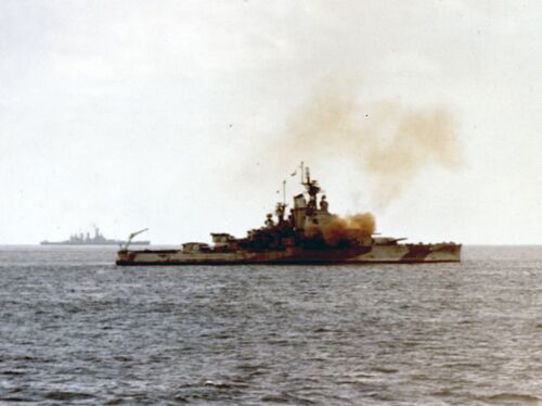 USS Nevada (BB-36) bombarding Iwo Jima.jpg