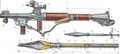 RPG-7及其聚能破甲战斗部火箭弹形制图解